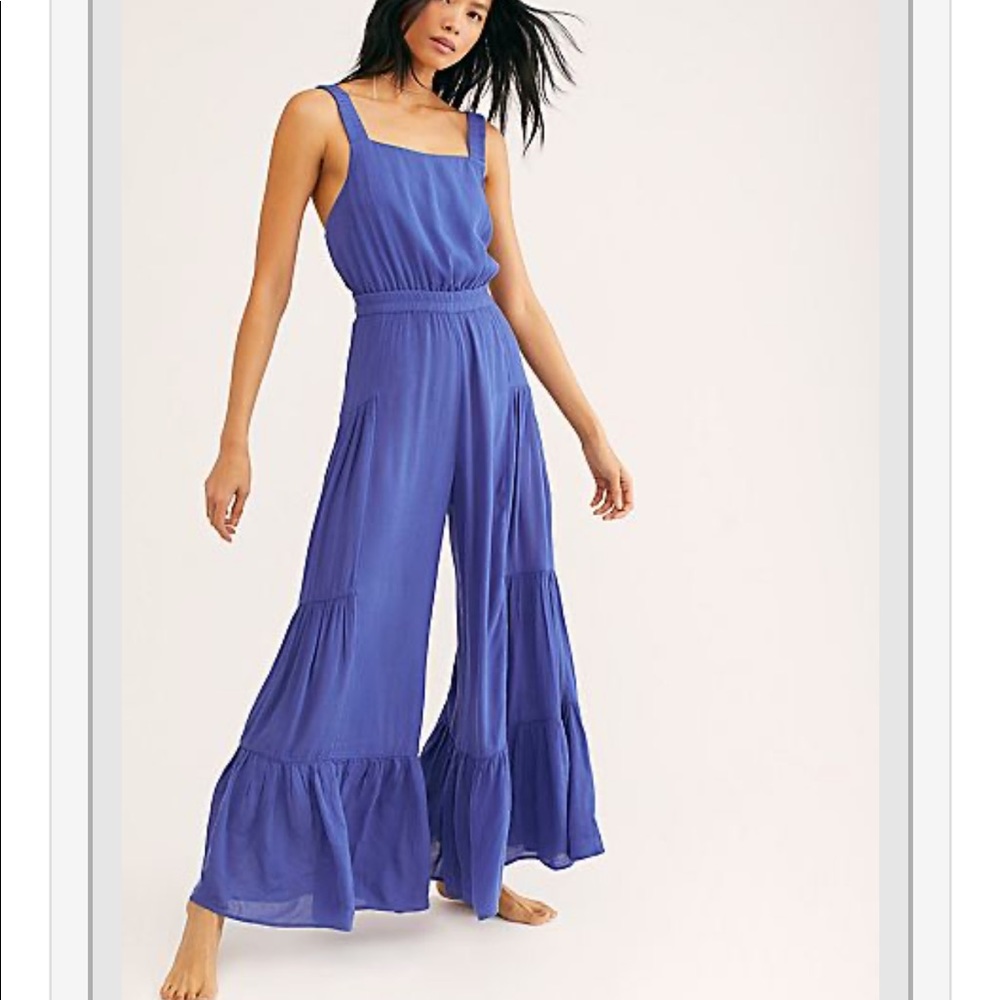 Free People Selfie Worthy Jumpsuit - Purple